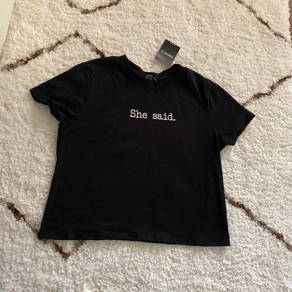 She said- crop top